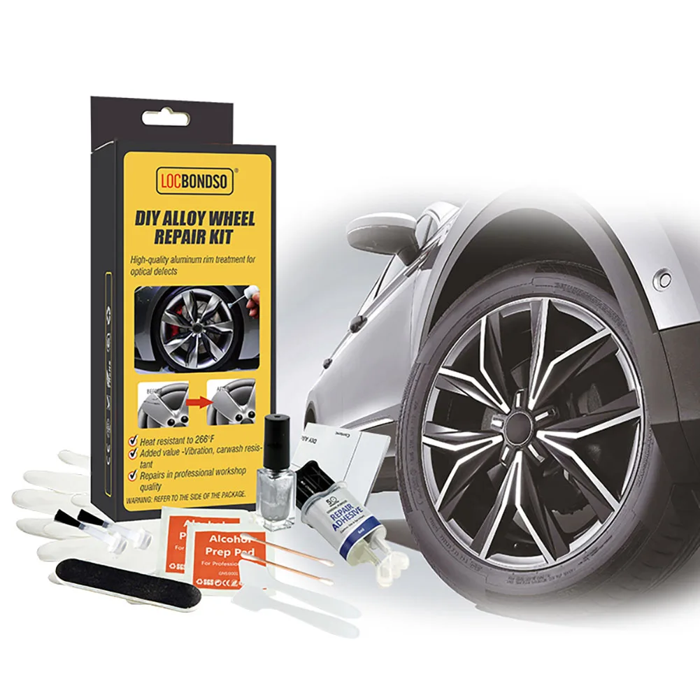 

Aluminum Alloy Wheel Repair Glue Kit Washable High Temperature Resistant Wheel Scratch Repair Refurbishment Tools Fast delivery