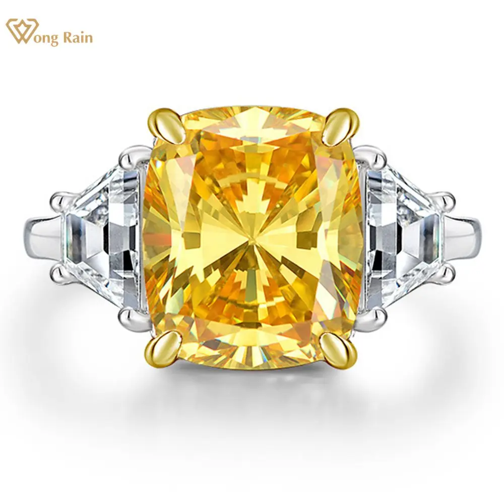 

Wong Rain Vintage 100% 925 Настоящее серебро цитрин драгоценный камень, камень рождения, свадьба, помолвка, коктейль, женские парные ювелирные кольца