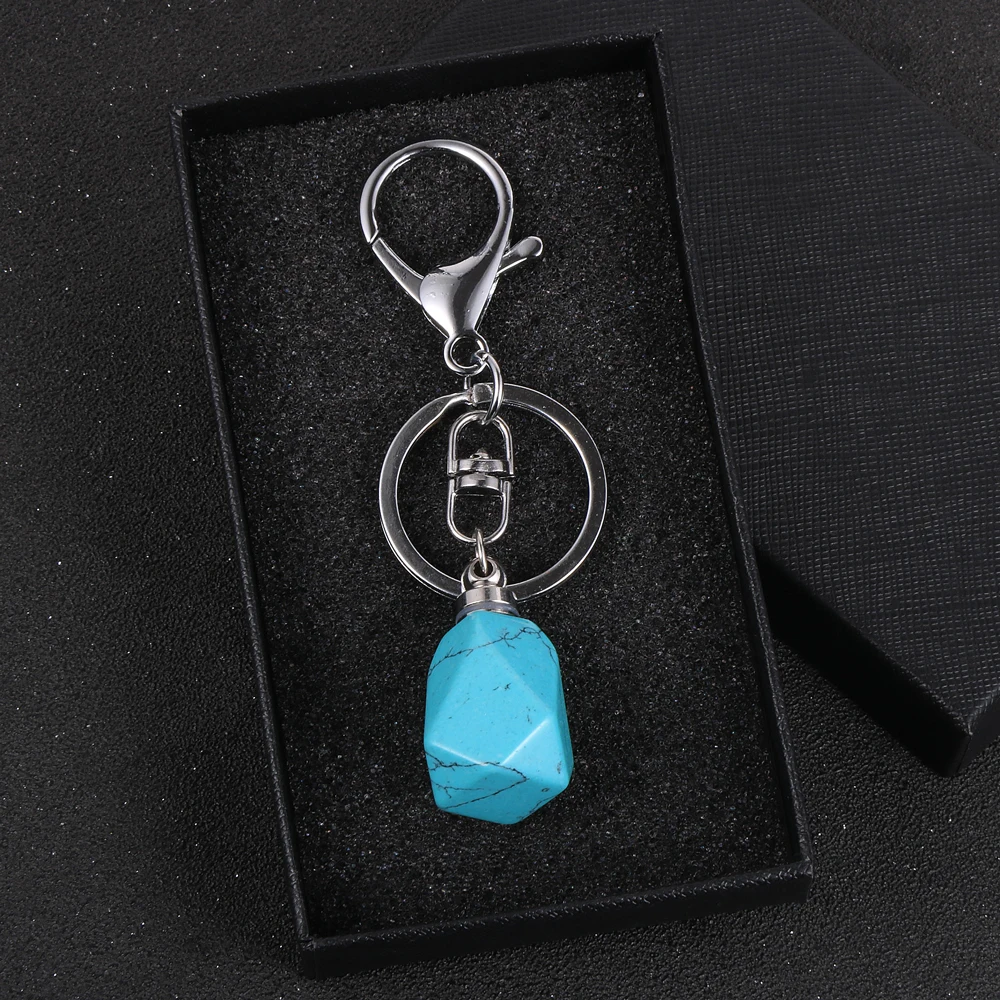 Натуральный камень тигровый глаз бирюзовые кварцевые флаконы духов кулон брелок