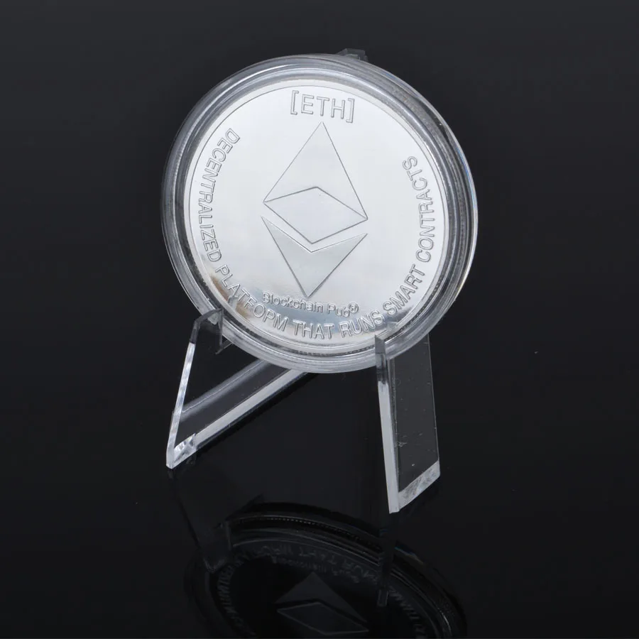 Позолоченная монета эфириума художественный сувенир отличный подарок коллекция