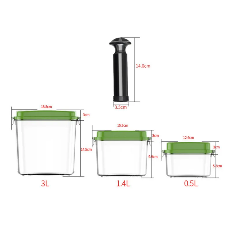 Пищевая вакуумная коробка для хранения большие емкости наборы с насосом