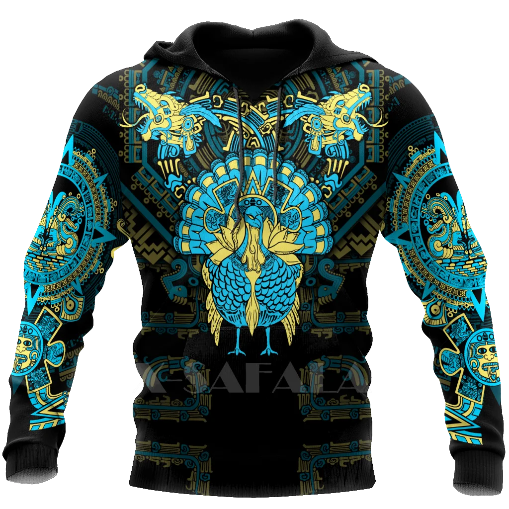 

Aztec Mayan Aztec Turkey Thanksgiving 3D Print Hoodie Man Women Harajuku Outwear Zipper Pullover Sweatshirt Unisex-3