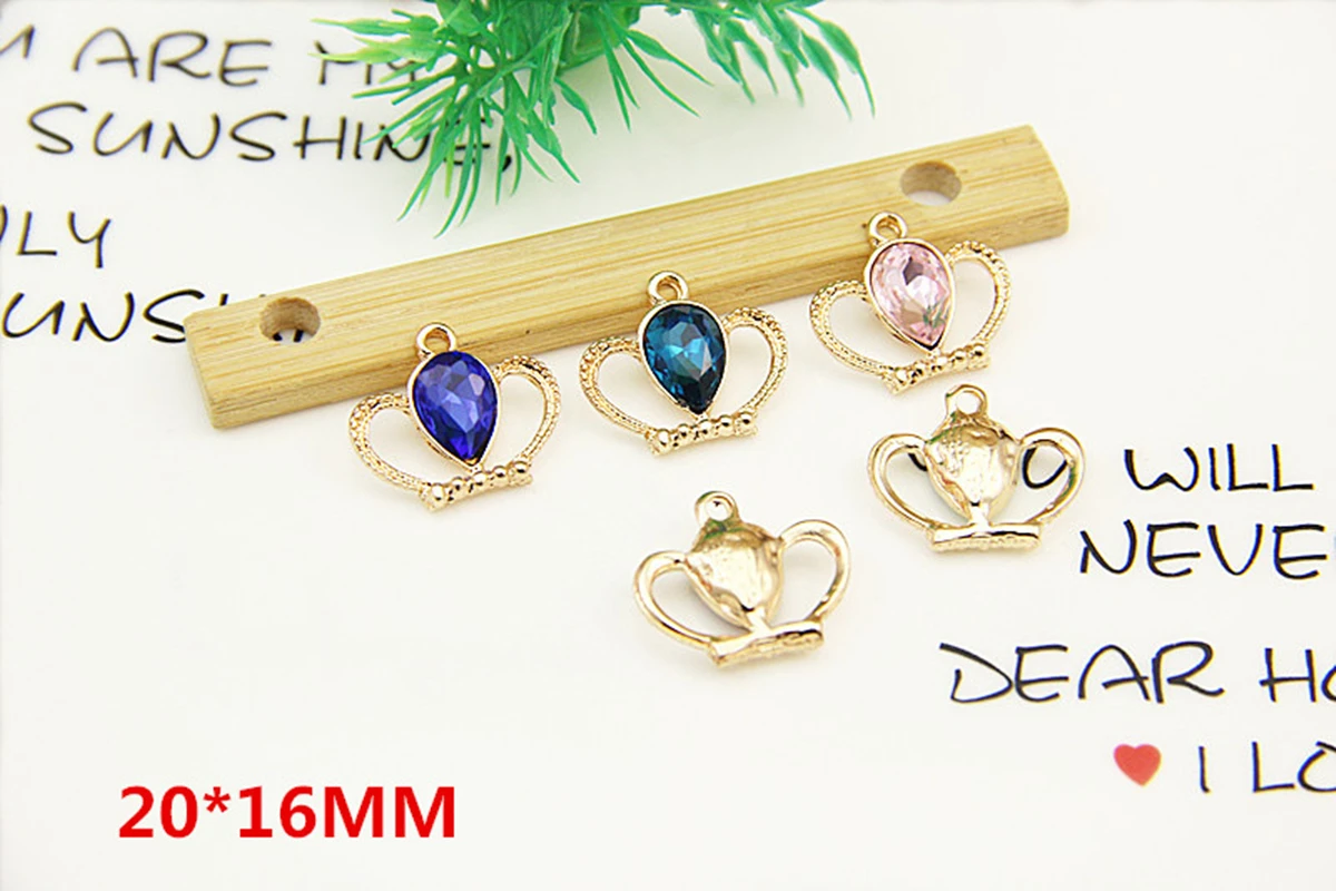 

10Pce/Set Water Droplets Crown Beauty Headdress Flower Plate Buckle Bride Hand Stick Flower Pendant DIY Accessories Jewelry