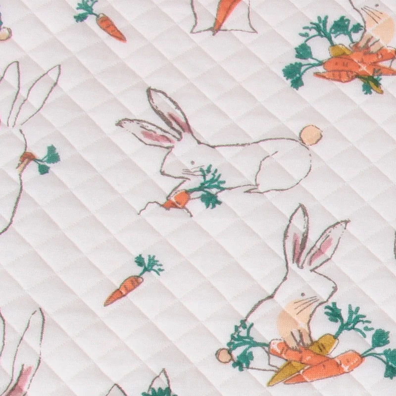 Хлопковая стеганая трикотажная ткань с принтом для осени и зимы плотная дышащая