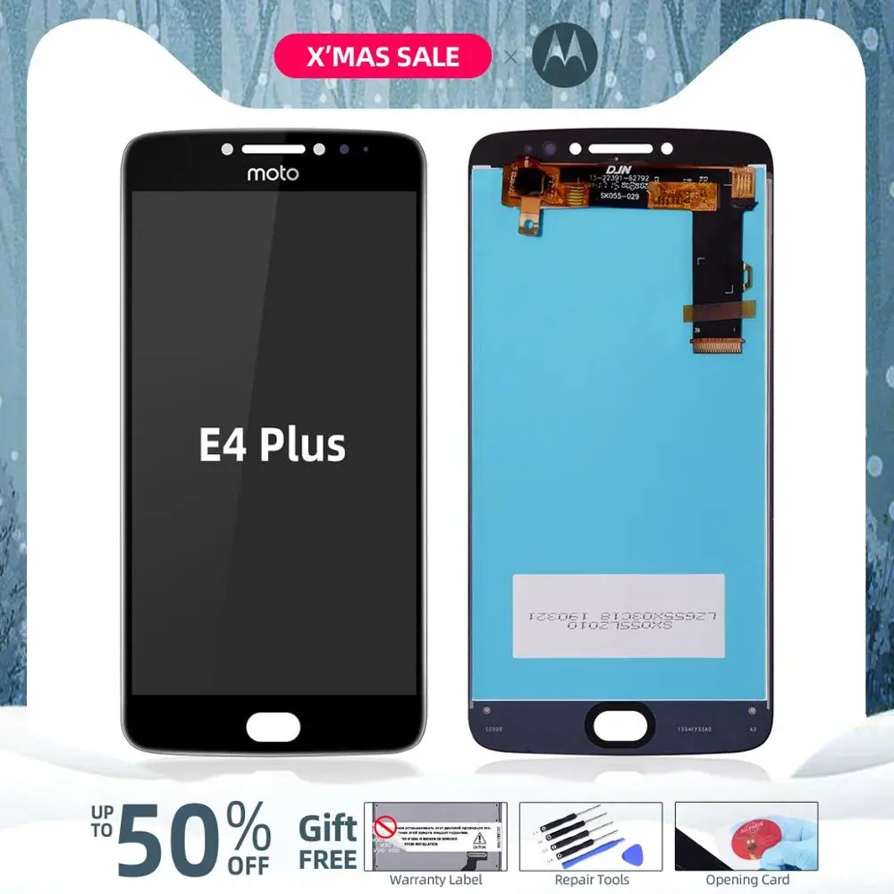 Дисплей для Motorola E4 Plus, ЖК-дисплей, сенсорный экран, дигитайзер, датчик, стекло в сборе для MOTO E4 Plus, ЖК-дисплей