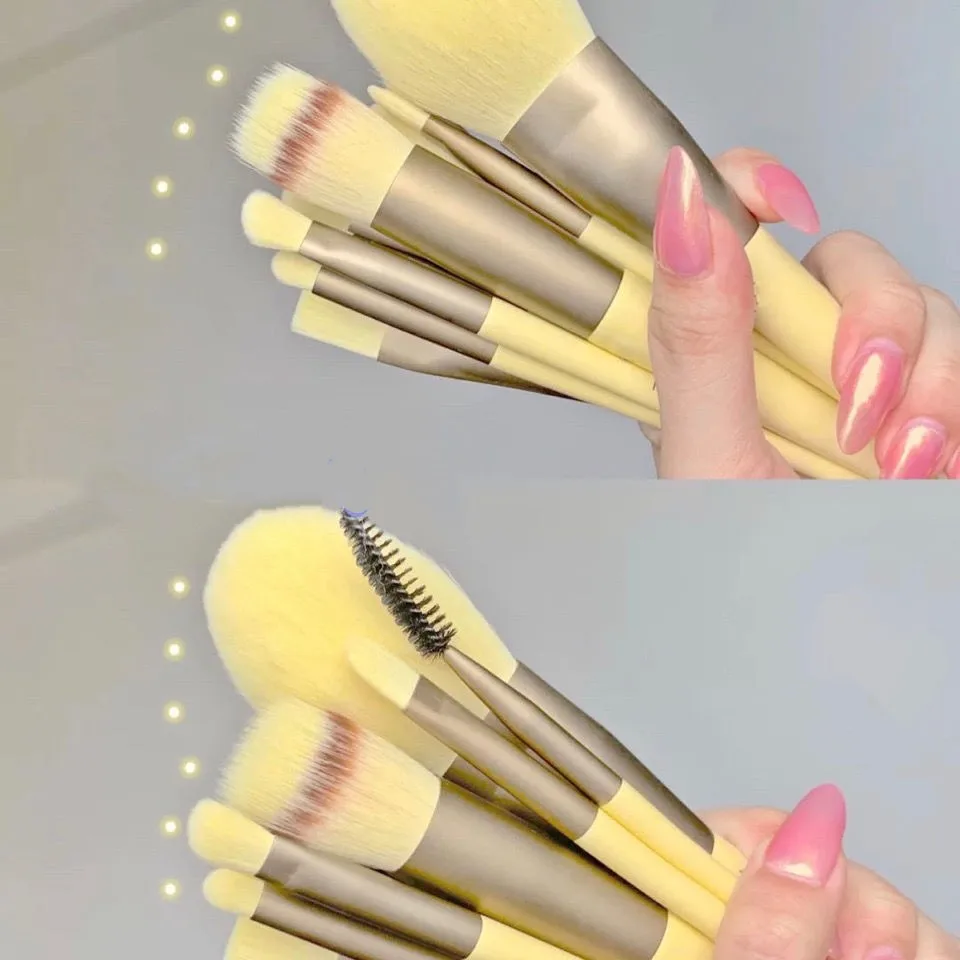 

13Pcs Foundation Powder Eyebrow Makeup Brush Set Eyeshadow Blending Blush Double Head Brush Beauty Make Up Kit Tool