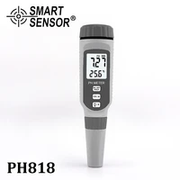 professional water quality ph tester professional portable pen type ph meter acidometer for aquarium acidimeter measure ph818