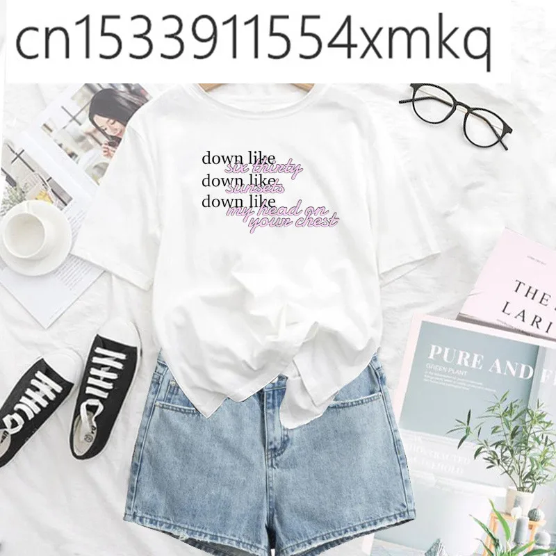 

Ariana Grande Merch Positions T Shirt Women Harajuku Tshirts White Graphic Tee Shirt Plus Size Women Clothing Tee Shirt
