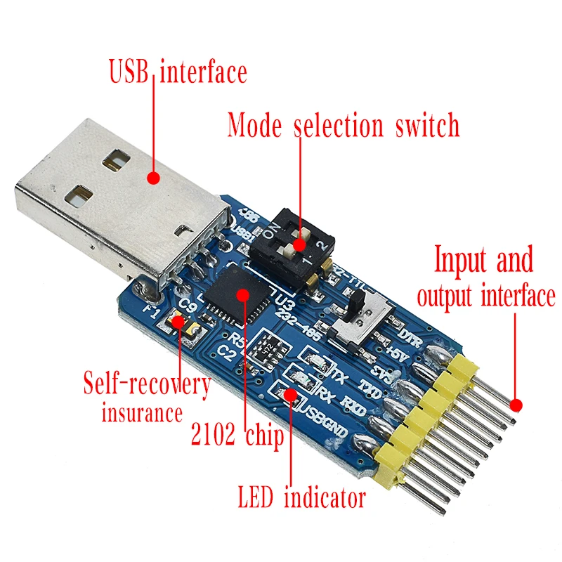CP2102 USB 2,0 UART TTL 5PIN Соединительный модуль последовательный преобразователь STC заменить FT232 CH340 PL2303