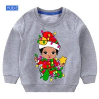 girl boy black princess sweatshirts children boy long sweatshirts childrens sweater toddler fall clothes holiday gift matching