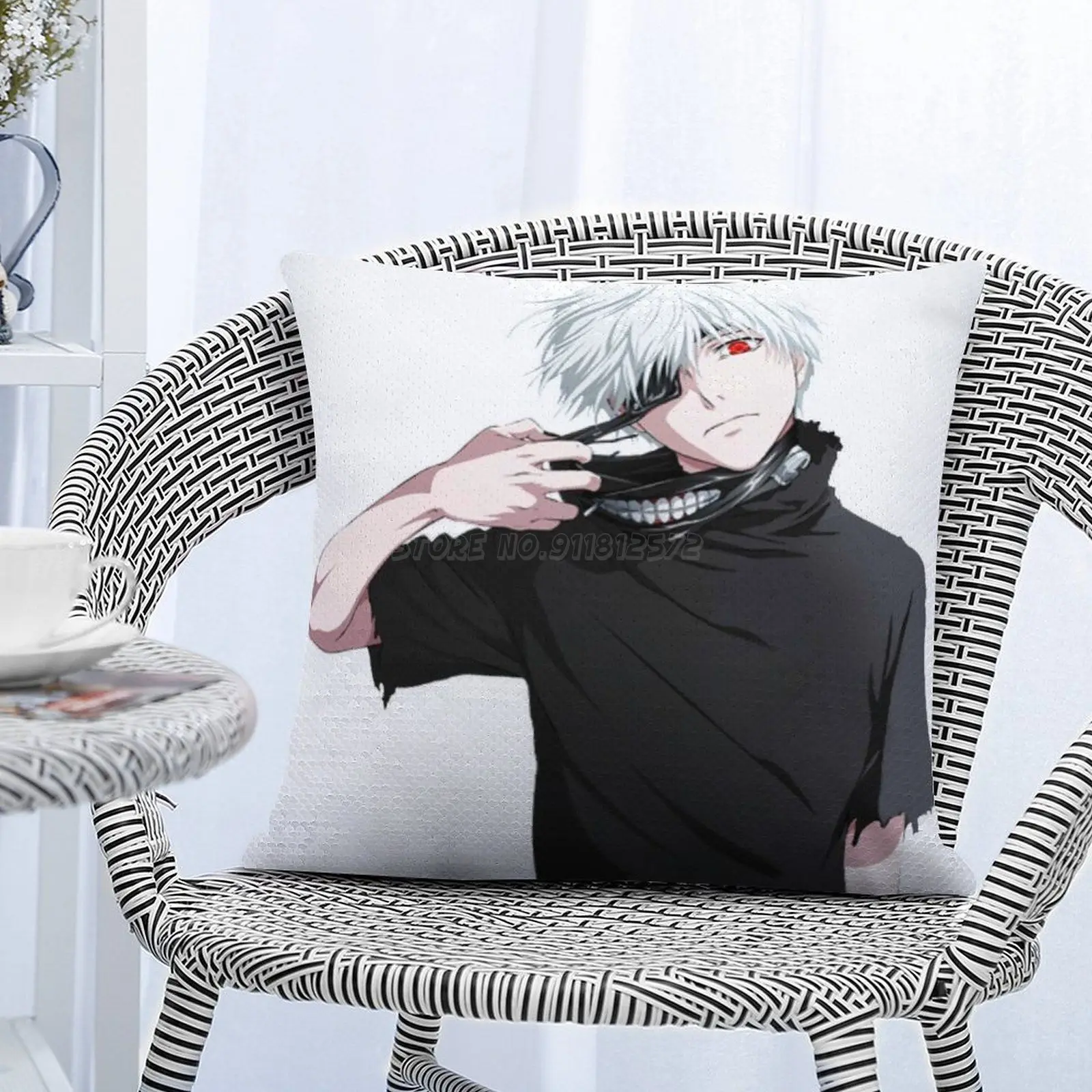 Наволочка Kaneki с блестками Токийский Гуль волшебный чехол для подушек 40x40 см Аниме