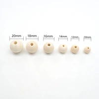 chenkai 100pcs unfinished wooden teether beads natural color eco friendly teething beads for diy jewelry making handmade