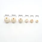 Ченкэй 100 шт. недостроенный деревянный Прорезыватель для зубов бусины натурального Цвет эко-прорезыватели для зубов для 