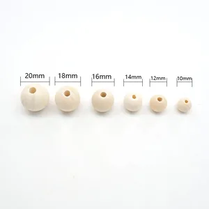 Ченкэй 100 шт. недостроенный деревянный Прорезыватель для зубов бусины натурального Цвет эко-прорезыватели для зубов для 