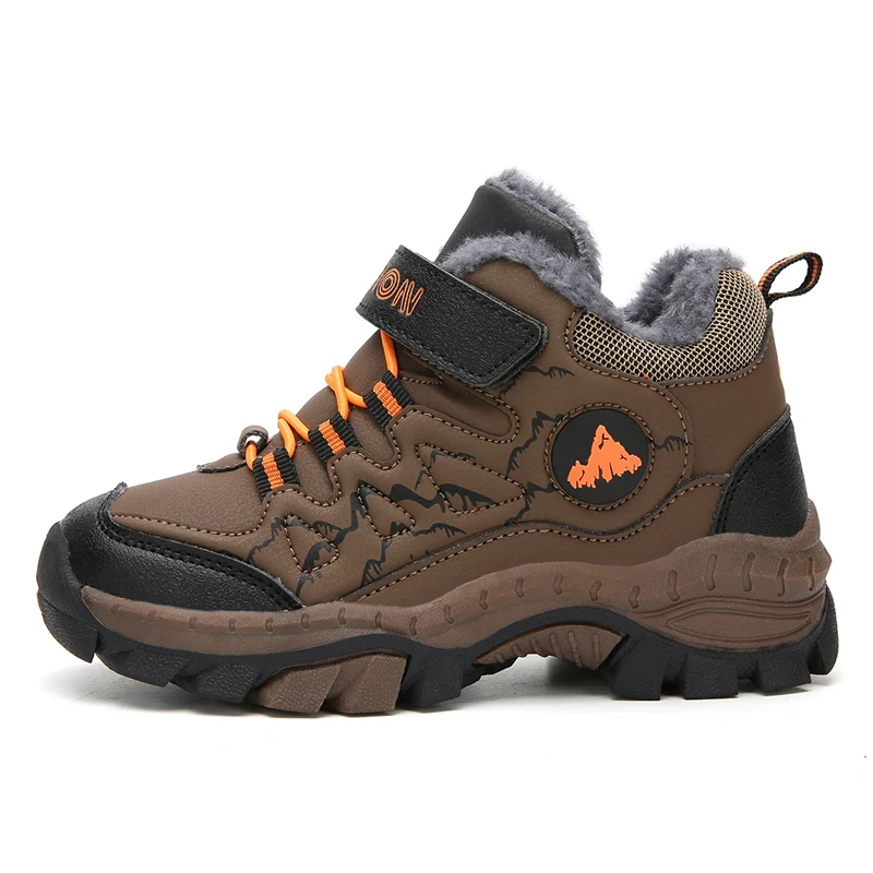 Зимние водонепроницаемые ботинки для мальчиков и девочек теплые Нескользящие