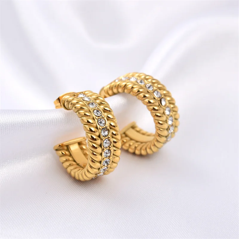 

FYSARA Popular Hot Sale Style C-Type Stainless Steel Earrings Simple Women Multi-Layer Earrings Fashion Earrings Jewelry Gifts