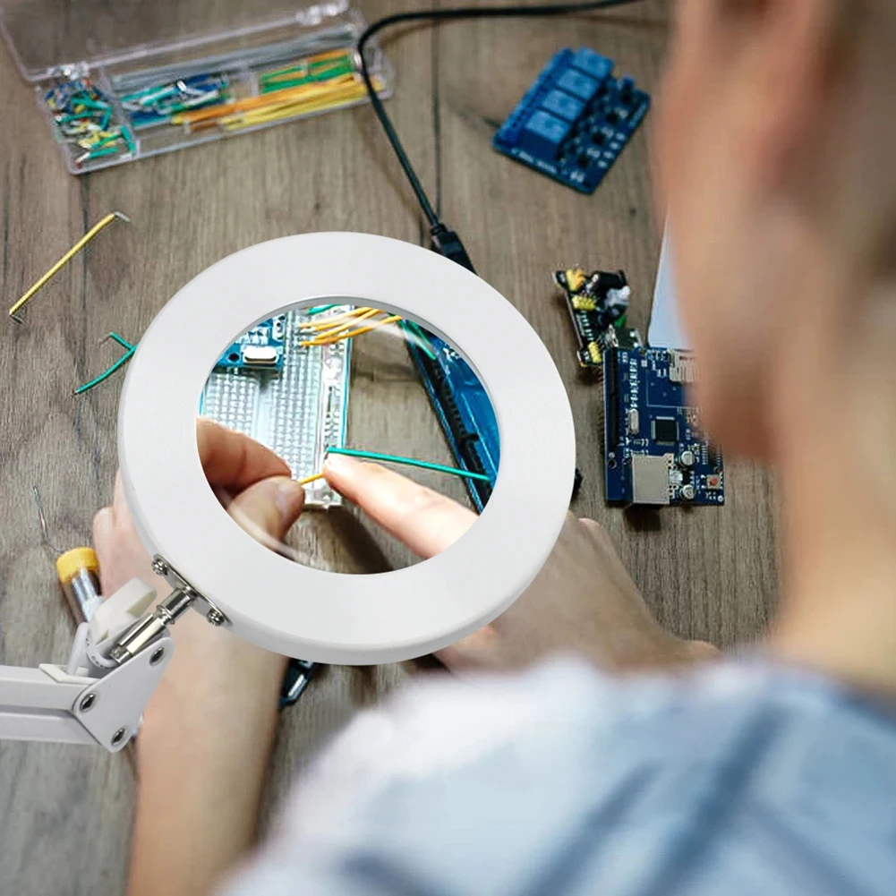 

5X Illuminated Magnifying Glass With LED Reading Glasses Folding Glass Magnifying Glass Portable Handheld Reading Magnifier