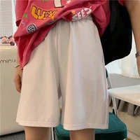 2021 shorts women summer loose elasticity wide leg lovely girls harajuku casual simple ins simple trendy all match students chic