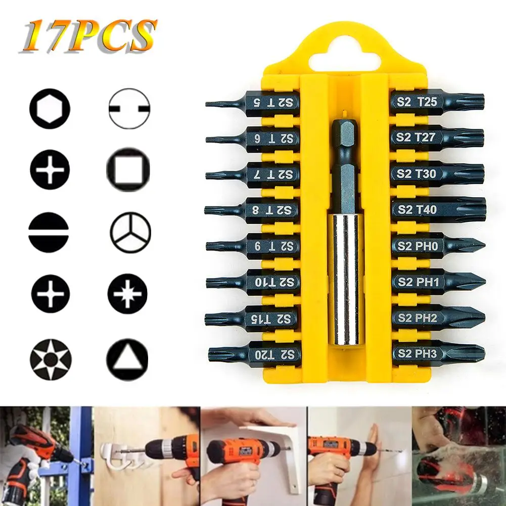 

17PCS Magnetic Holder Electric Screwdriver Bit Set