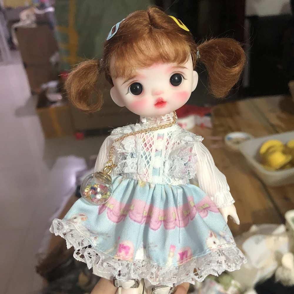 Кукла ointed SD BJD blyth ручная кукла для макияжа 17 см как holal с тканью | Игрушки и хобби