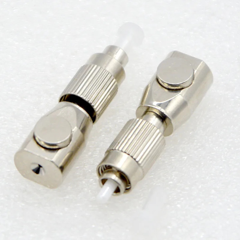 10pcs New Optical Fiber Connector FC Silver Round Bare Fiber Flange Temporary Adapter OTDR Test Coupler Free Shipping To Brazil