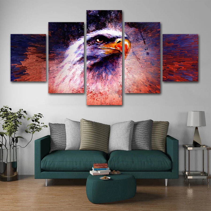 

Diamond Painting Eagle Head 5 Piece Diy Full Square Round Drill Diamond Embroidery Abstract Animal Mosaic Needlework AA2454