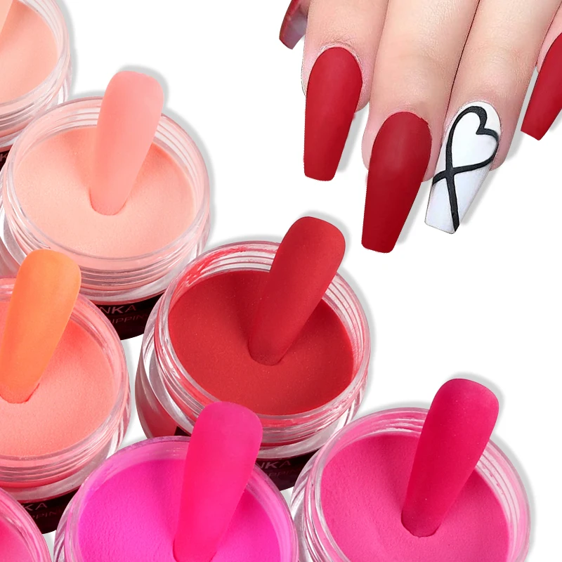 

15g Acrylic Powder Red Pink Carved Nail Art Dipping Pigment Dust Nail Tips Extended Gel Nail Professional Accessories Tool