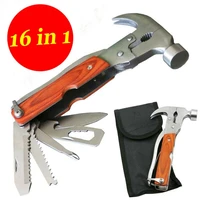 multifunctional 16 in 1 car safety hammer tapered hammer axe hammer claw hammer emergency escape tool