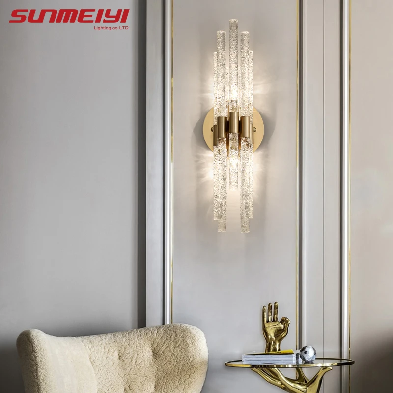 

Luxury Wall Lamps Crystal Bar Led Wall Light For Bedroom Bedside Living Room Decor Stairs Corridor Light Home Indoor Lighitng