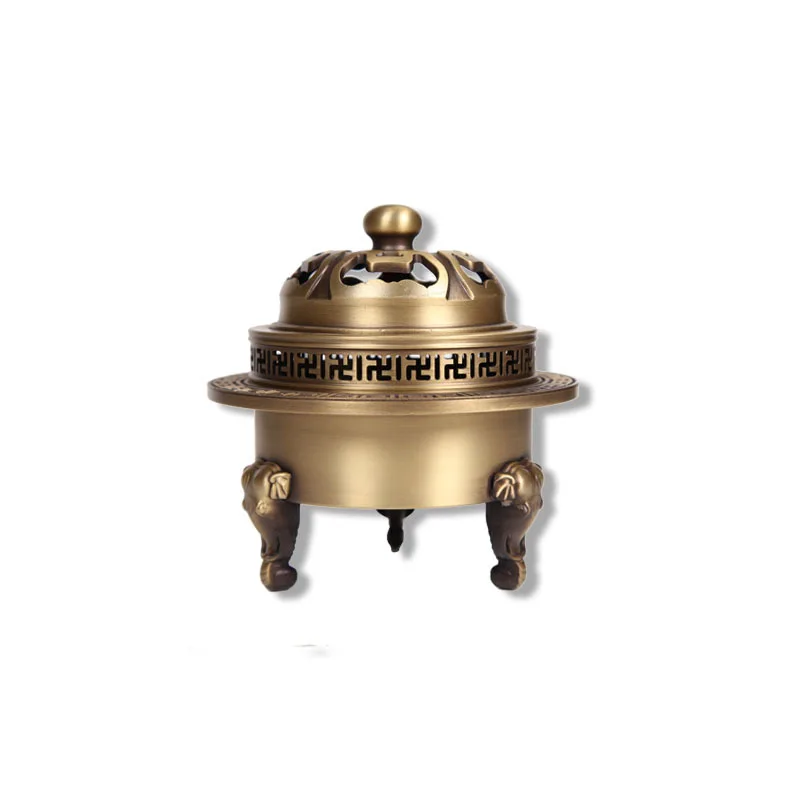 

Enshrined copper incense burner Zen plate incense burner tea ceremony incense seal burner living room home decoration