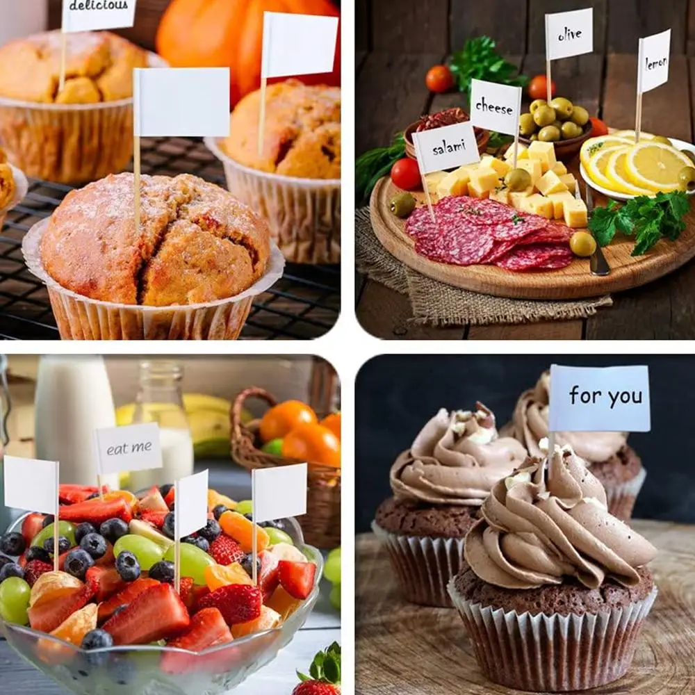 Национальный флаг зубочисток без рисунка 100 шт. белый используется для небольших