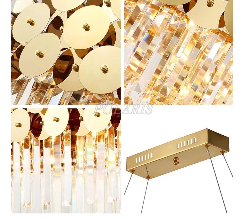 Современная хрустальная люстра с призмой Овальный подвесной светильник из