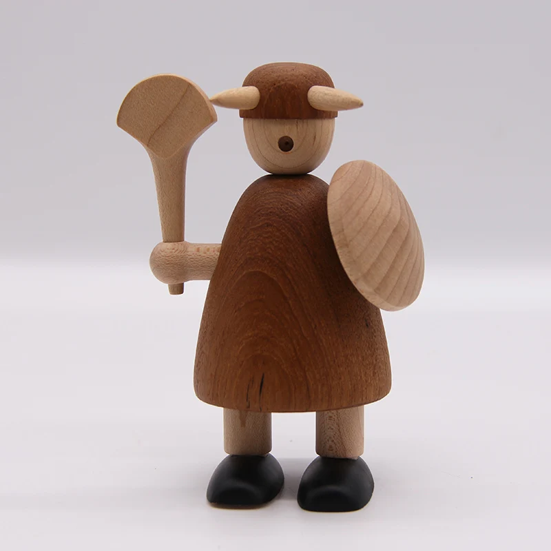 Ручной работы деревянная фигурка солдата фигурки животных домашний декор