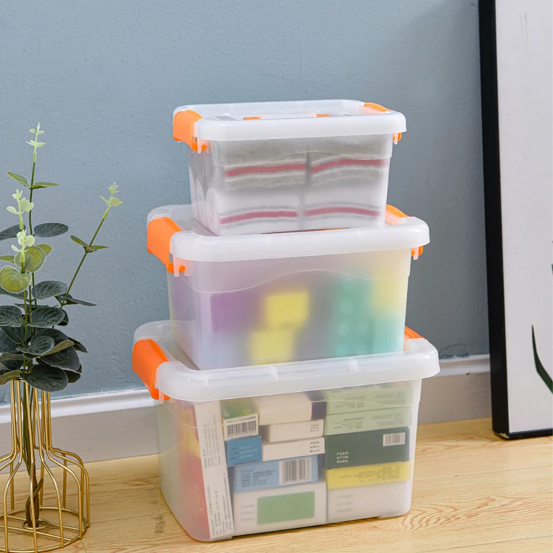 Ящик для хранения косметики и одежды пластиковый плотный бокс игрушек домашнего