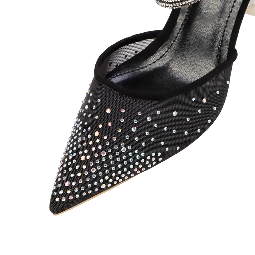 Transparent Crystal Shoes High heel Sandals Women pointed toe Goblet heels Summer Sandals Sexy Shinny Party Shoes Woman Pumps
