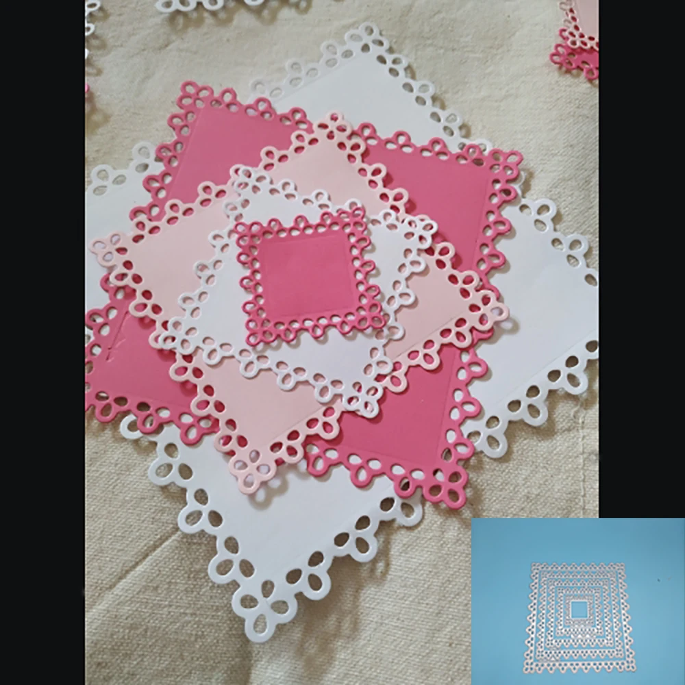 

Hand-made 3D stripes, metal cutting templates for photo clippings, decorative paper for business card printing