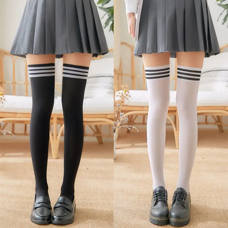 

Brand New Women Socks Fashion Stockings Casual Cotton Thigh High Over Knee Cotton High Socks Girls Women Female Long Knee Socks