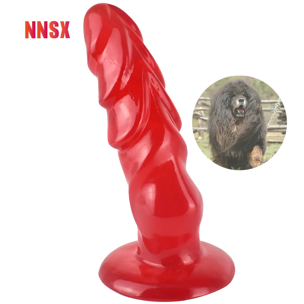

NNSX Animal Dildo Dog Dildo Anal Plug Lucency Jelly Masturbator Adult Product Orgasm Stimulate Sex Toys for Women Sex Shop