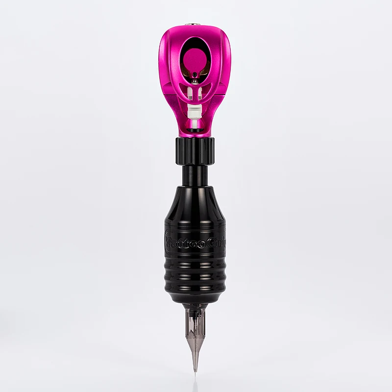 machine with grip Новое прибытие татуировки с ЧПУ красный Татуировка со змеёй Ручка Ротари татуировки высокое качество швейцарский двигателя с картриджем сцепление - Цвет: machine with grip