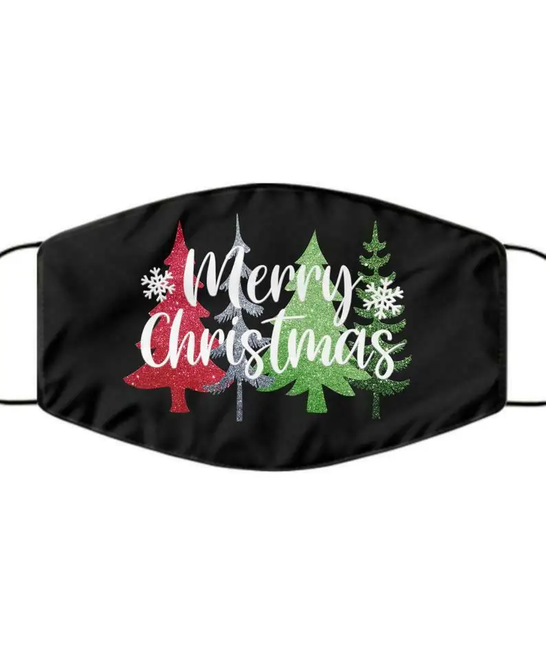 

Christmas Trees Face Mask Christmas Face Mask Washable Reusable 3D
