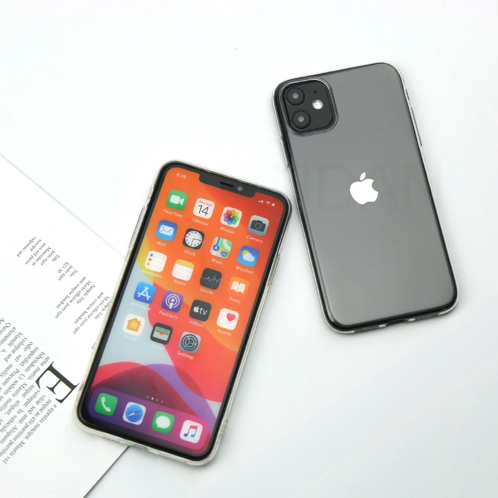 Ультратонкий Прозрачный чехол для телефона iPhone 11 7 силиконовый мягкий накладка 12