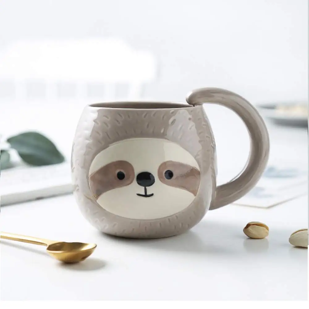 

Creative Ceramic 400ML Milk Mug Sloth cup Office Household Coffee Milk Tea Mugs Home Decoration animal mug Mother's day gift