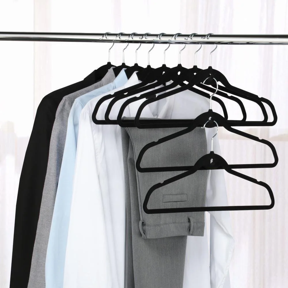 Newly 10/20Pcs Non Slip Velvet Suit Clothes Rack Hangers Wardrobe Closet Organizer VA88 | Дом и сад