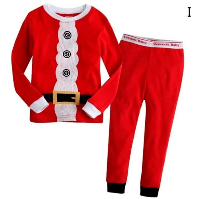 

Kids Printed Long Sleeve Suit Spring and Autumn Casual Round Neck Christmas Day Top Loose Comfortable Trousers Two Piece Set