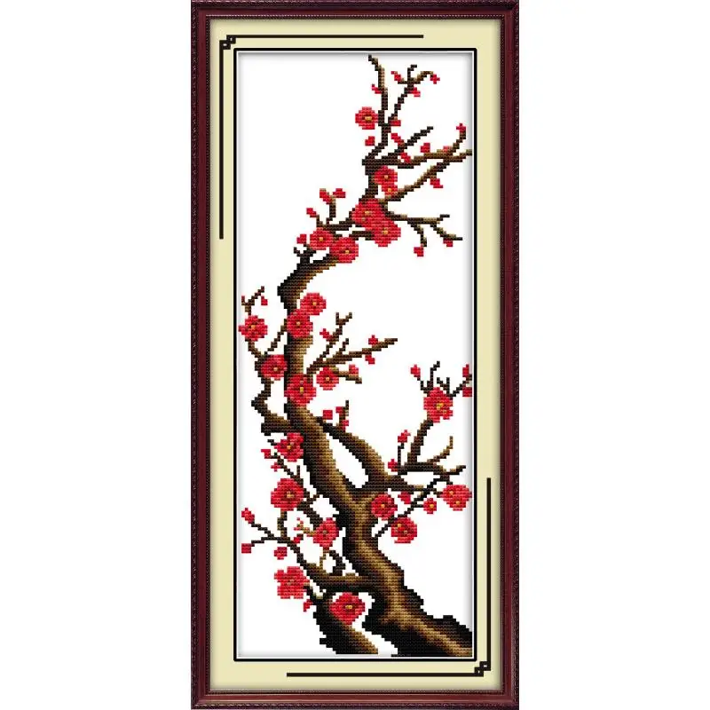 Набор для вышивки крестиком Joy Sunday цветок сливы Орхидея цветочная живопись