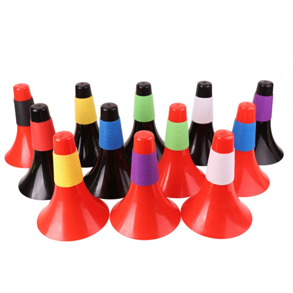 

1 Pc Black Spot Marker Cones Strong Toughness Horn Cones Sign Skating Flat Base Cone Windproof Football Obstacle (Blue
