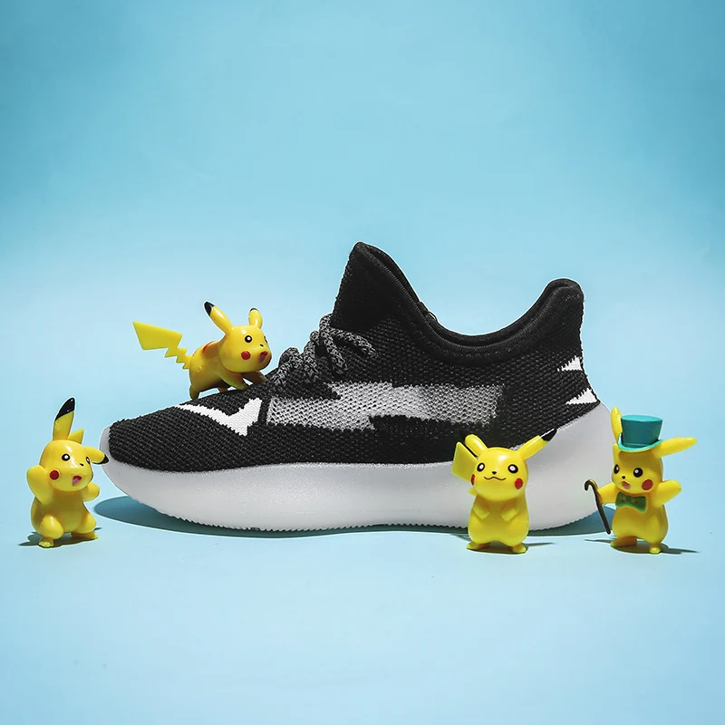 

2020 New Brand Toddler Shoes Children Yellow Shoes Fashion Kids Soft Bottom Mesh Sport Shoes Running Sneakers Cartoon Rubber