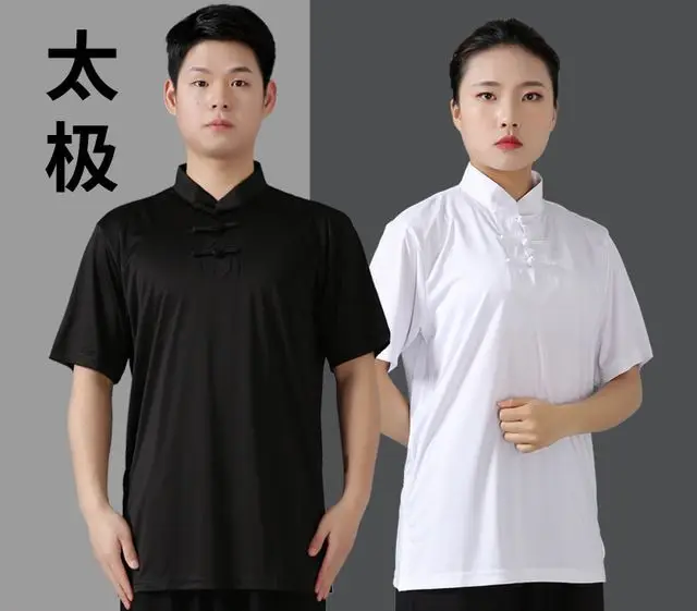 

unisex 4colors high quality Summer&Spring kung fu wing chun martial arts shirts zen lay suits tai chi uniforms t-shirt