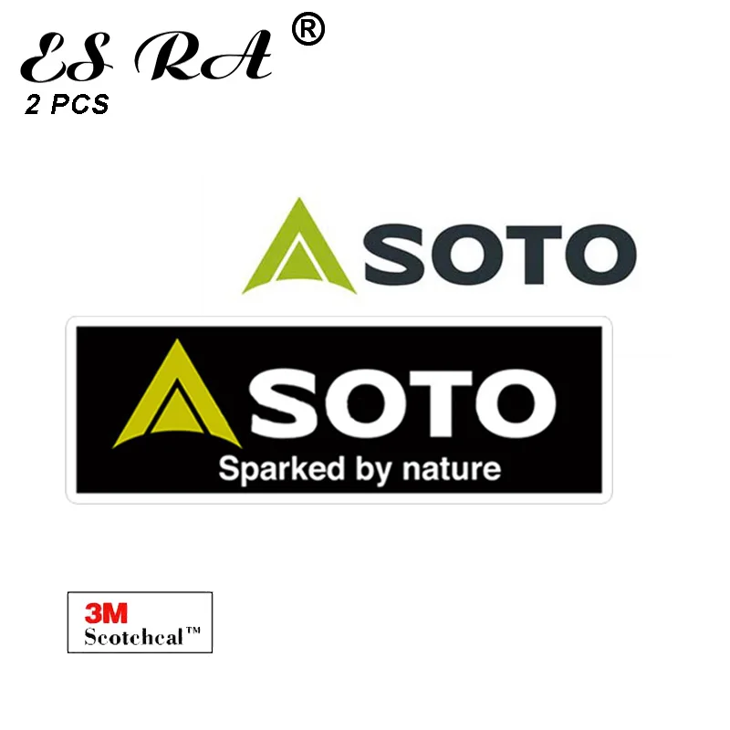 

2Pcs/Set 3M Car Decals Outdoor Brand Stickers for Laptop Waterproof PVC Camping Pegatinas Matt For Fridge Skateboard Luggage