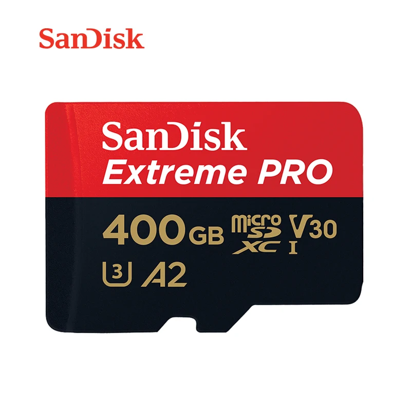 

SanDisk Extreme PRO 170MB Memory Card 64GB 128GB 256GB 400GB MicroSD Card A2 C10 U3 V30 microSDXC UHS-I TF Card Free Adapter